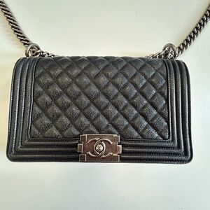CHANEL Black Quilted Crossbody Bag